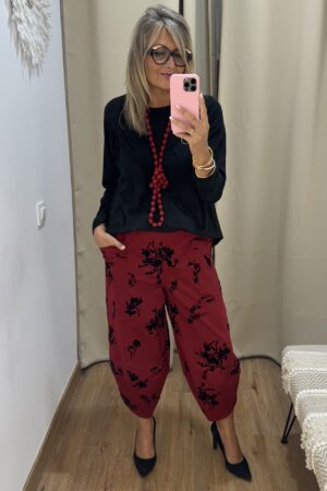 PANTALON PICOS VELVET FLOWER