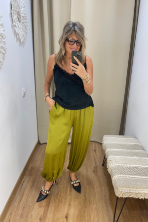 PANTALON BOMBACHO DORA PISTACHO