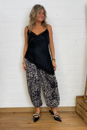 PANTALON BOMBACHO PRINT BLANCO