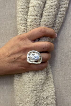 ANILLO ONDA PLATEADO