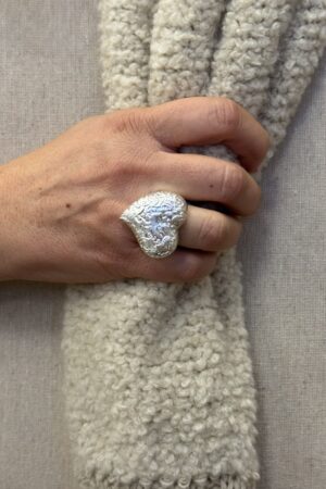 ANILLO CORAZON PLATEADO