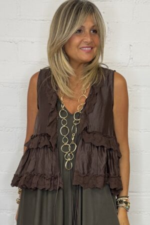BLUSA/CHALECO DAMA CHOCOLATE