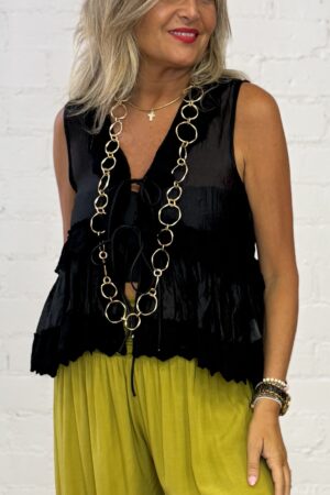 BLUSA/CHALECO DAMA NEGRO